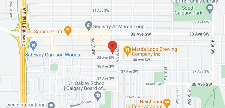 map of 103 2010 35 Avenue SW